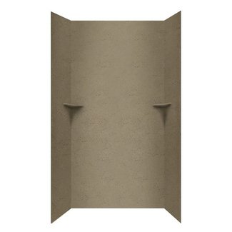 Solid Surface 96" x 48" x 36" Three Panel Shower Wall