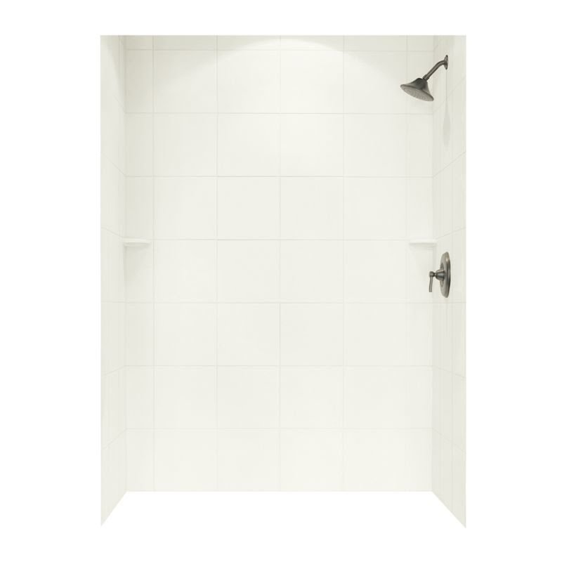 Solid Surface 96" x 62" x 36" Three Panel Shower Wall