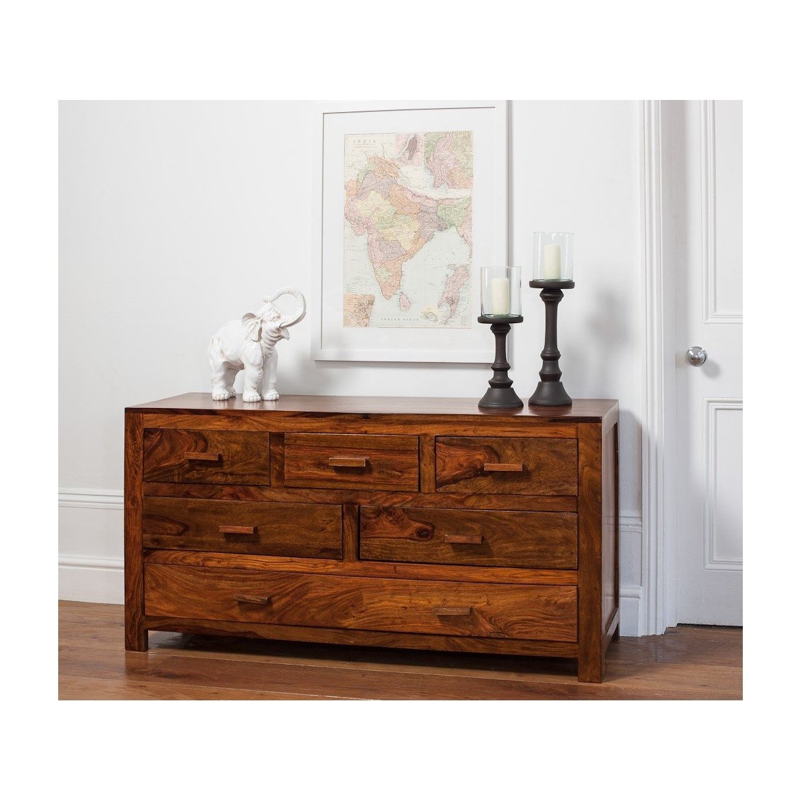 Solid Wood Chest of Drawers - Large | Casa Bella