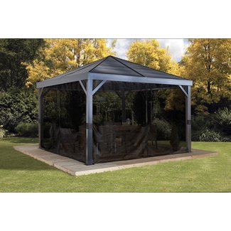 South Beach 12 Ft. W x 12 Ft. D Aluminum Patio Gazebo