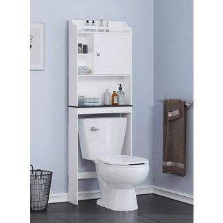 Spirich Over The Toilet Storage Cabinet, Bathroom Shelf Over Toilet,  Bathroom Storage Cabinet Organizer, White