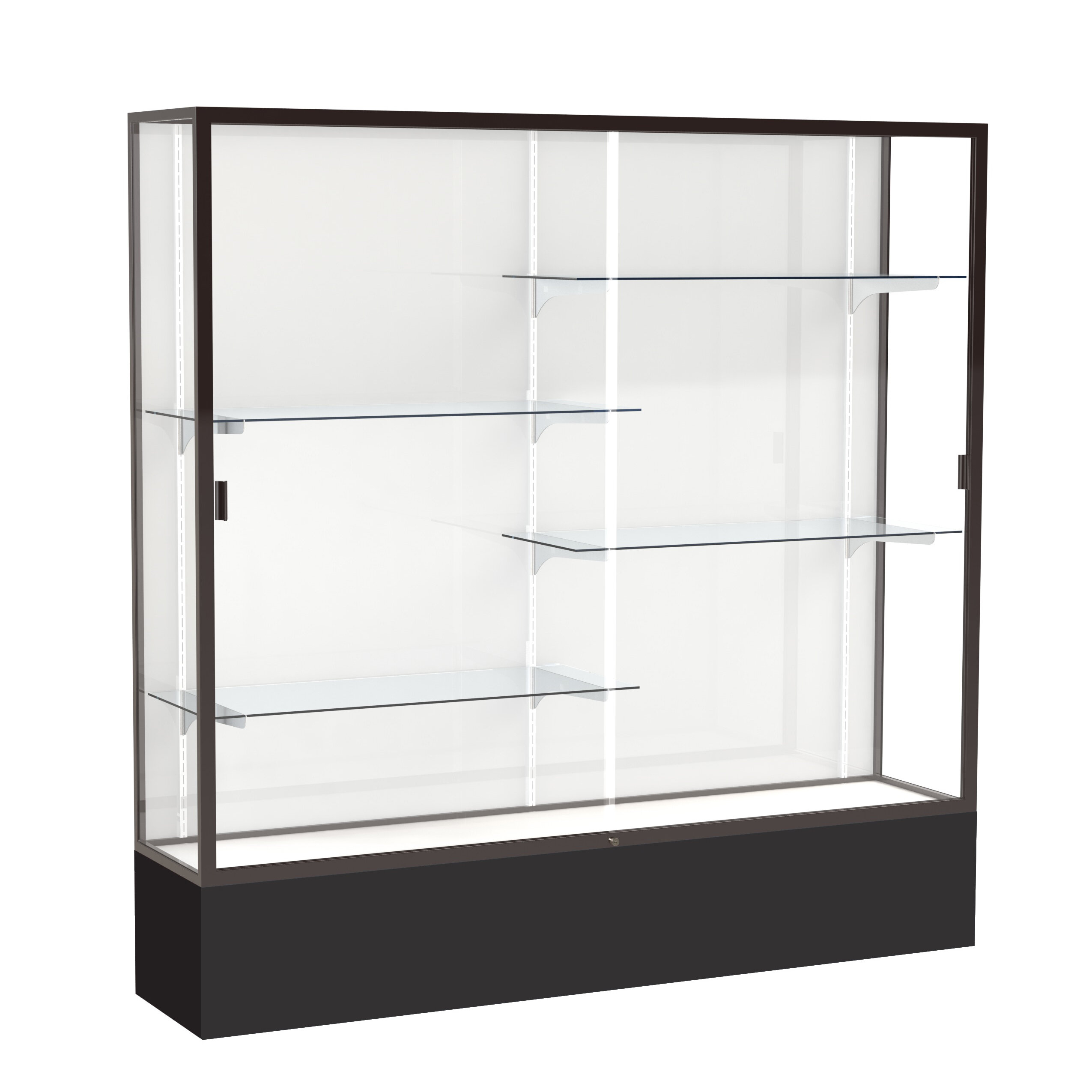 Collectible Display Show Case with LED Lights and Silver Base for 1/24 1/18 by Illumibox