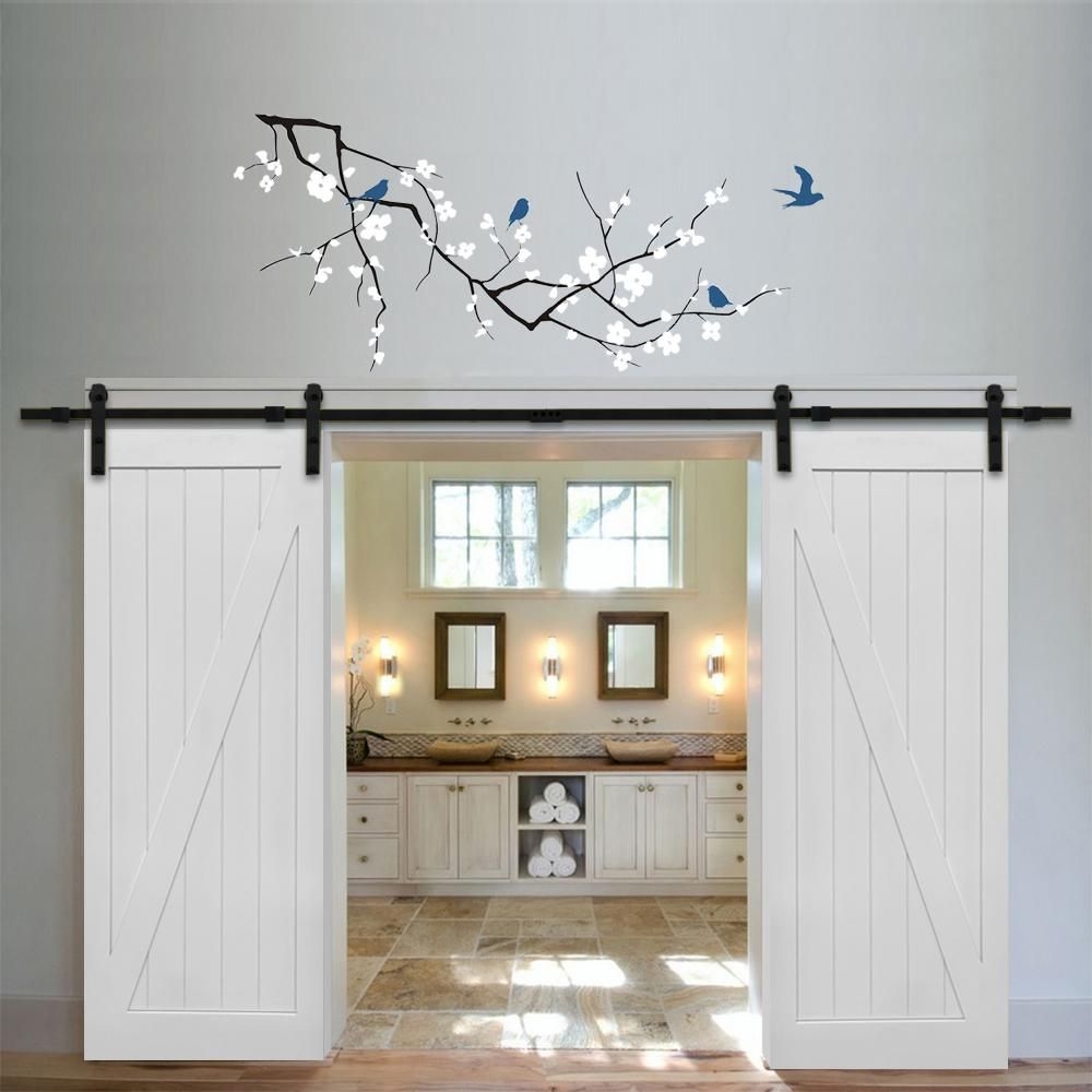 Standard Double Track Barn Door Hardware Kit (Set of 2)