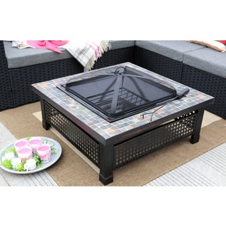 Steel Charcoal Fire Pit Table