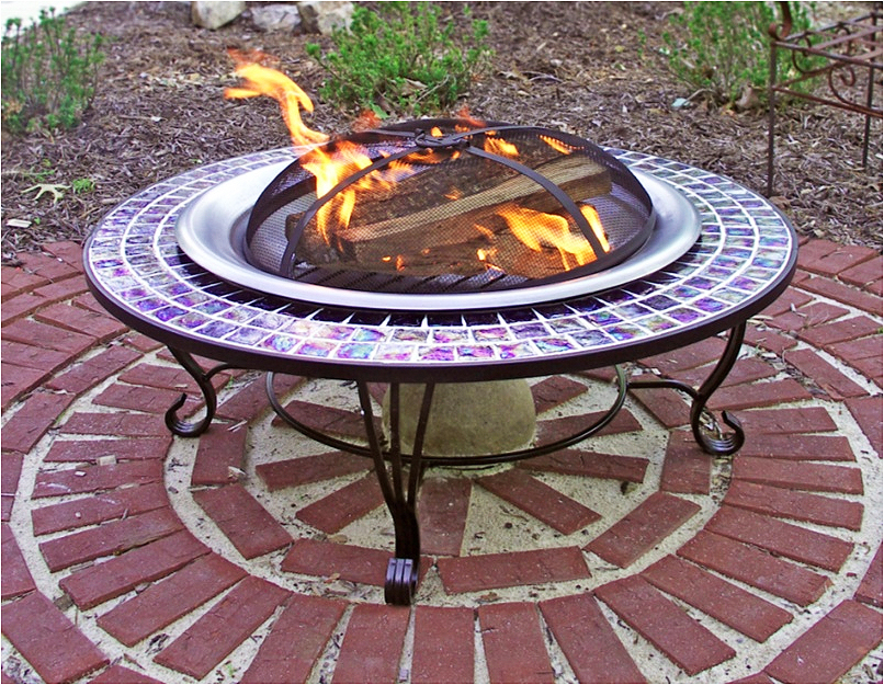 Steel Wood Burning Fire Pit Table