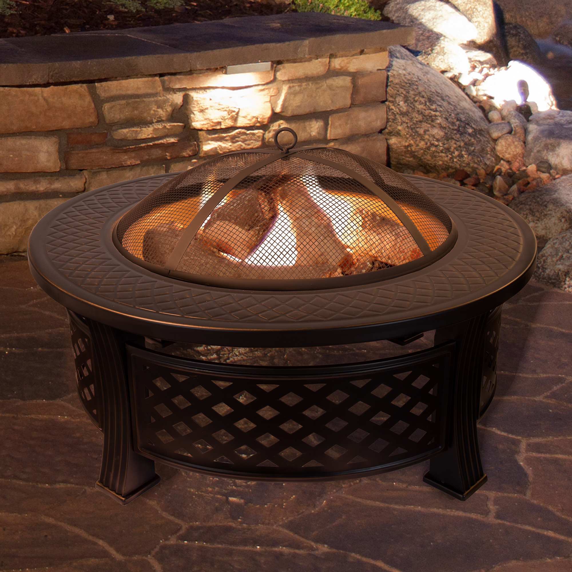 Steel Wood Burning Fire Pit Table