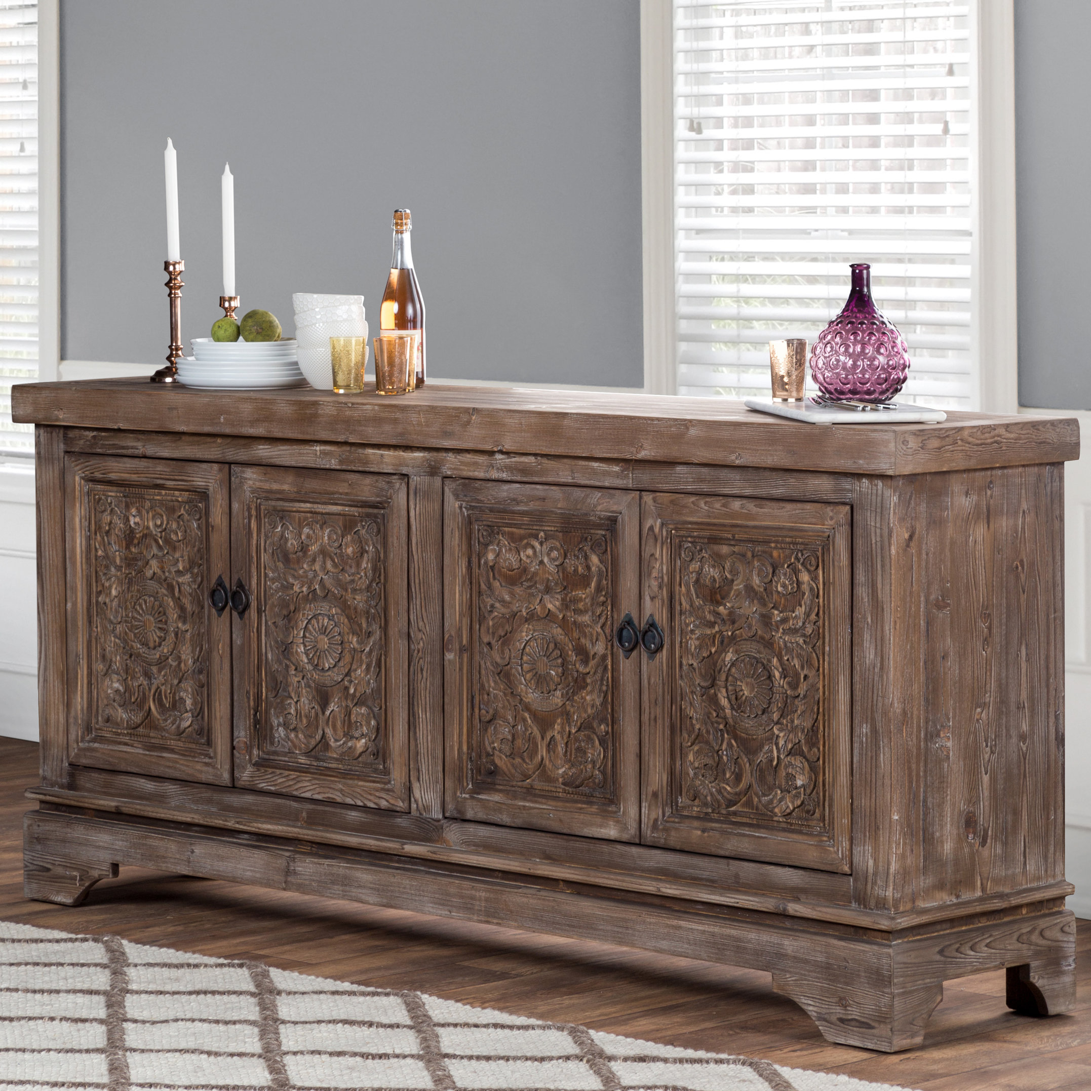 Steinhatchee Reclaimed Pine 4 Door Sideboard