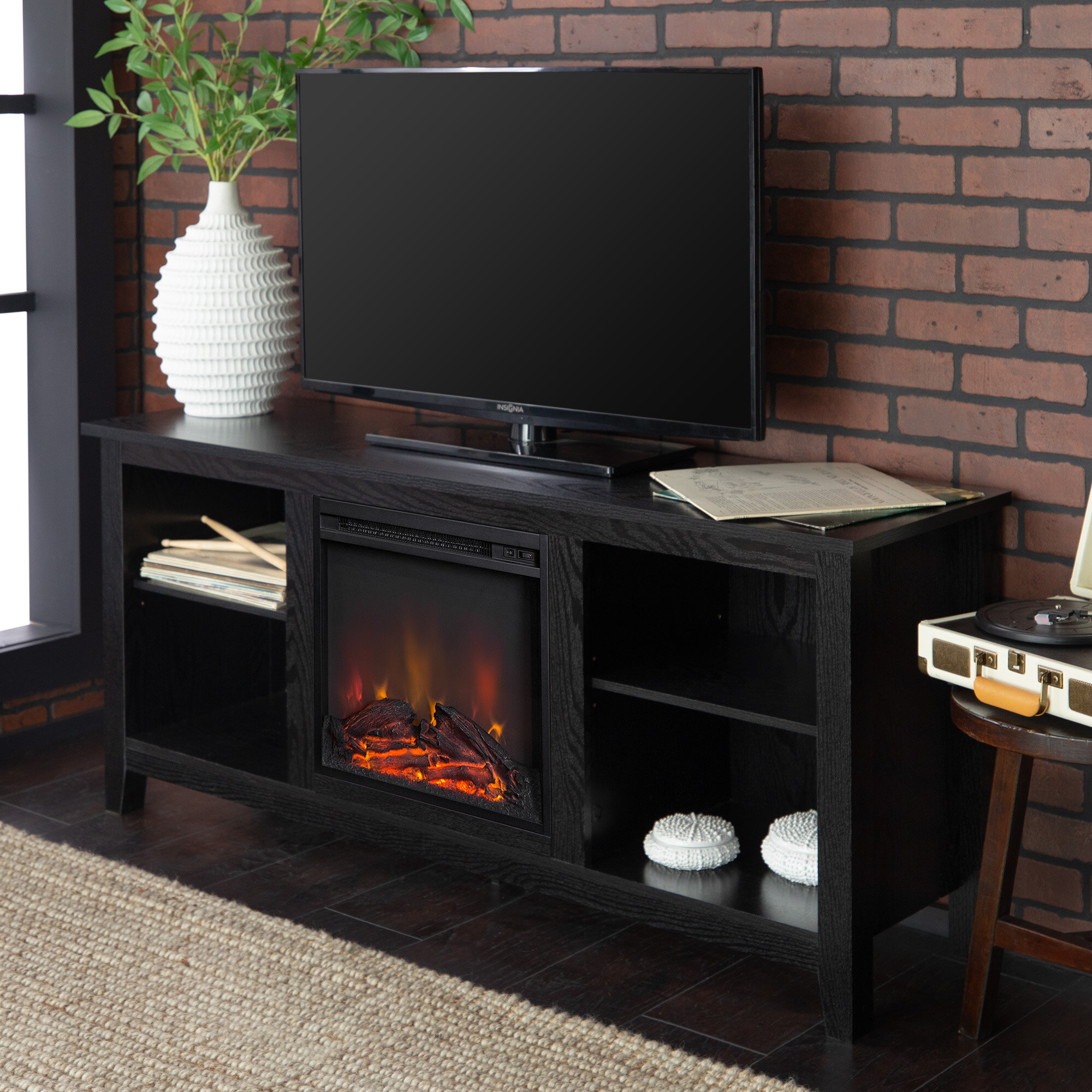 Sunbury TV Stand for TVs up to 60" with Electric Fireplace