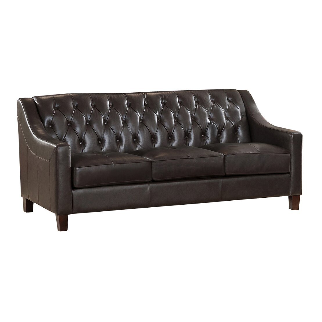 Sutton Top Grain Tufted Leather Sofa