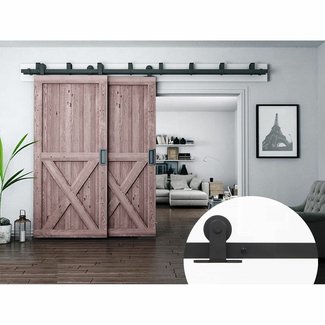 T-Shape Bypass Barn Door Hardware Kit