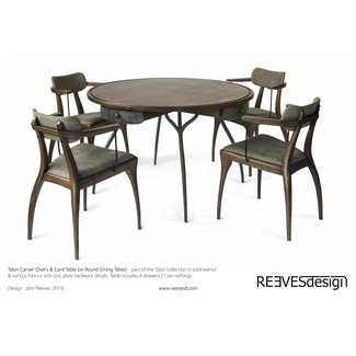 Talon Round Card Table and Dining Table - Dining ...
