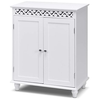 Tangkula 4 Drawers Bathroom Storage Cabinet Free-standing Side