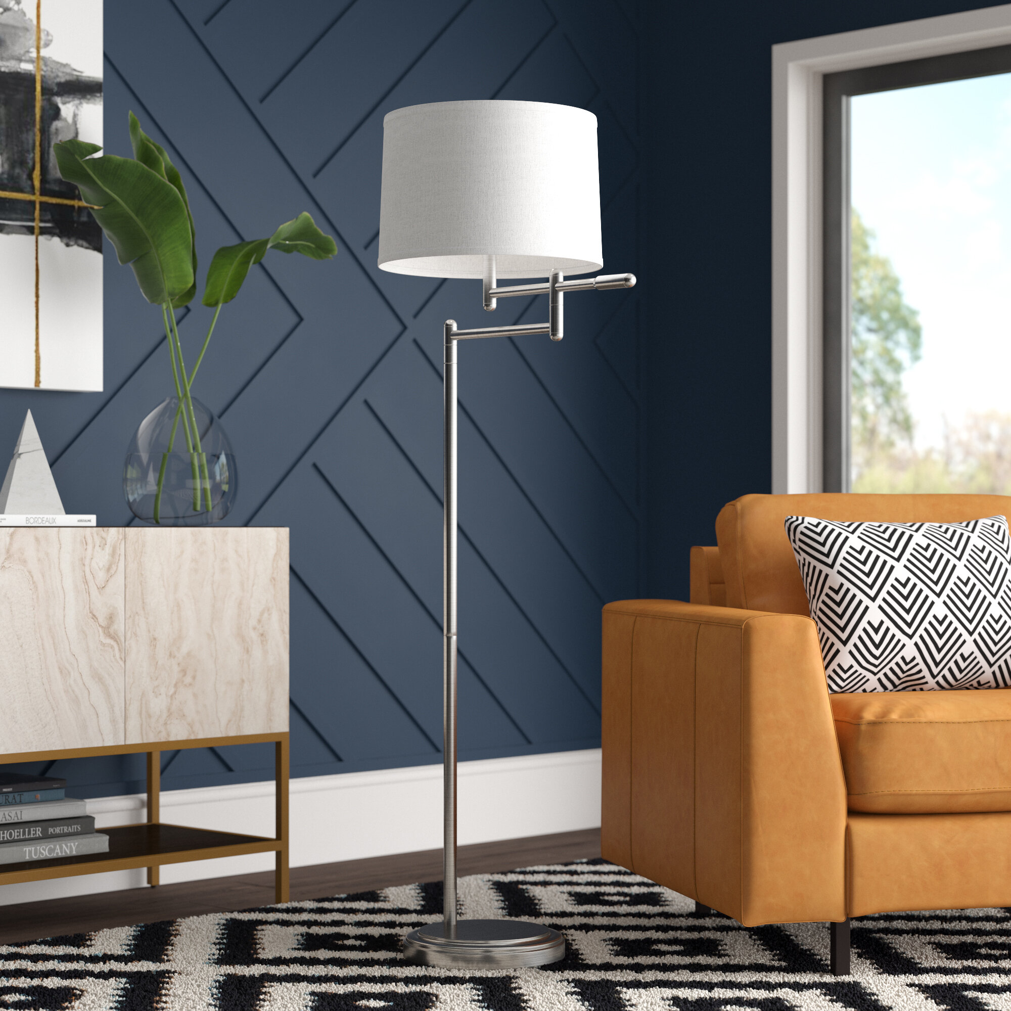 Tchantches 60" Swing Arm Floor Lamp