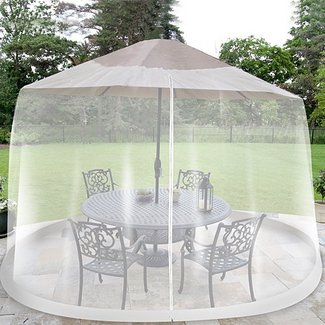 Outdoor Garden Patio Umbrella Parasol Mesh Net Screen Cover Mosquito Fly Pest