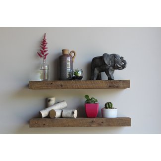 Urban Legacy Floating Shelves Made from Genuine Reclaimed Wood | Trendy, Modern, Barn Wood | Amish Made in Lancaster County, PA