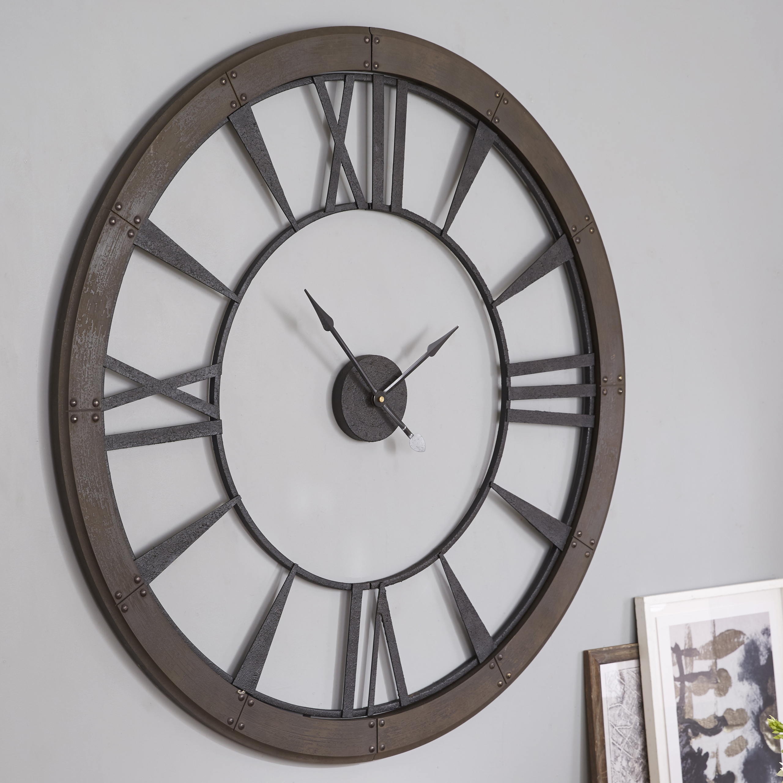 Uttermost Ronan Oversized 60" Wall Clock & Reviews | Wayfair
