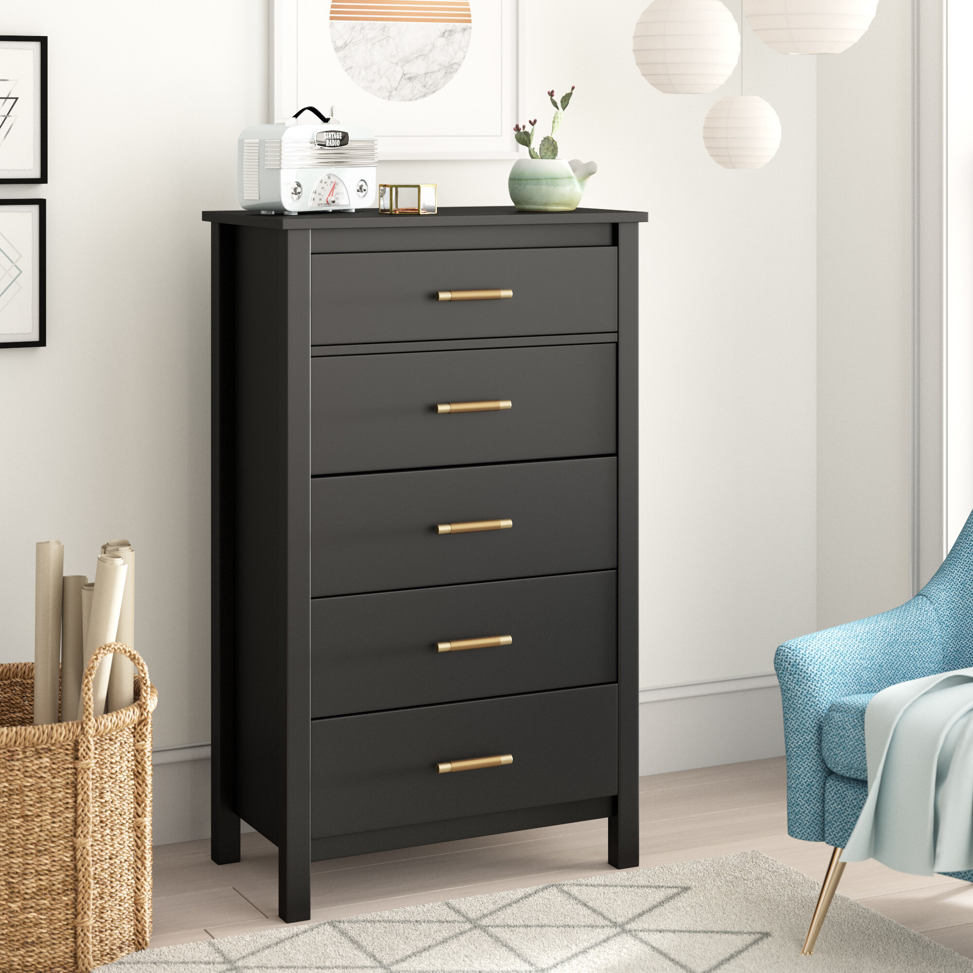 Valeria 5 Drawer Dresser