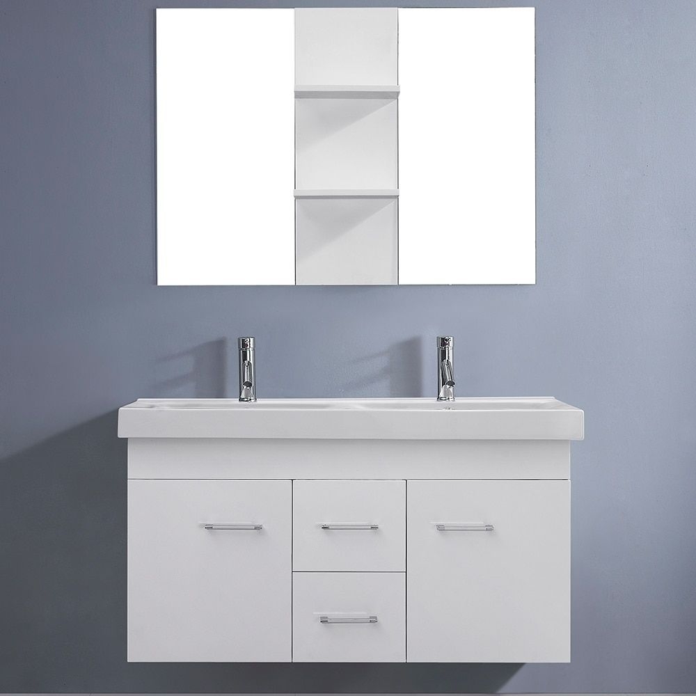 Virtu USA Opal 48-inch White Double Sink Vanity Set ...