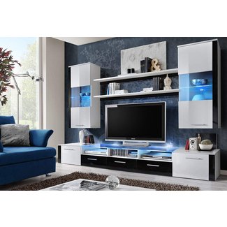Voight Fresh LED Lights Entertainment Center for TVs up to 65"