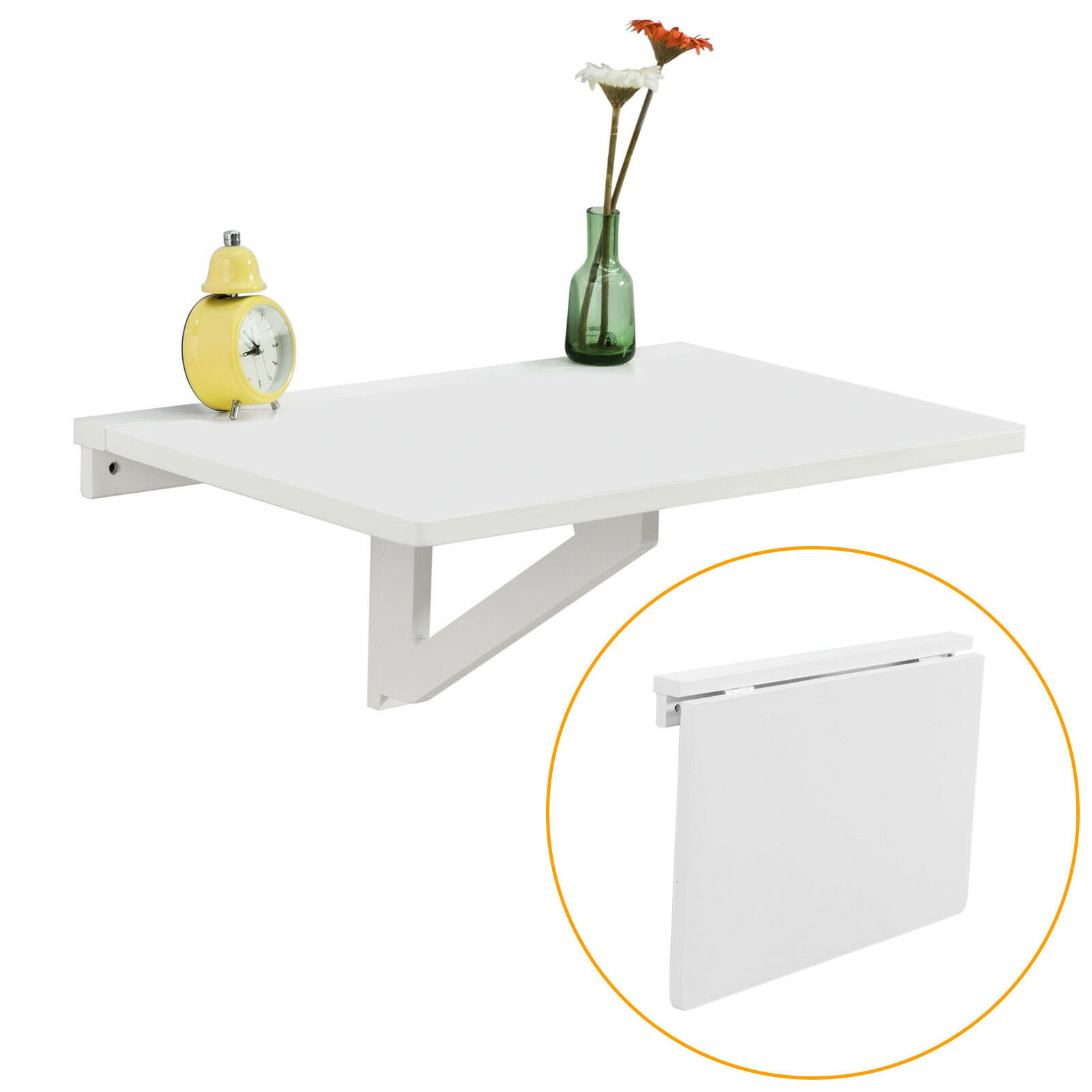 Bathroom or Balcony Bedroom Floating Computer Desk Dining Table Coffee Drop-Leaf Drop-Leaf Wall Mounted Table Gosuguu Wall-Mounted Folding Table Space Saving Hanging Table for Study