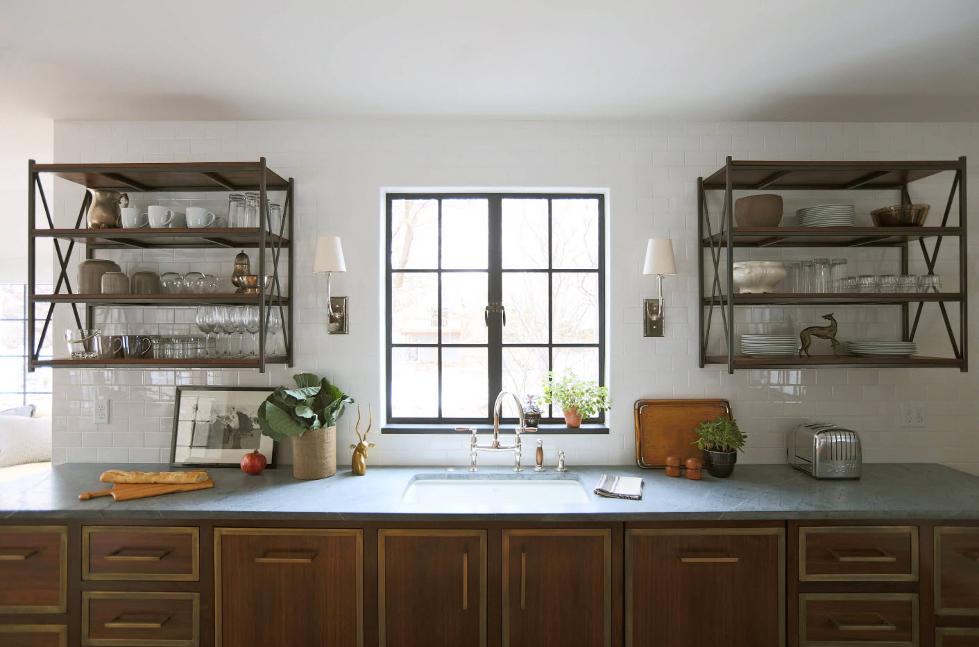Wall Mounted Kitchen Shelves Visualhunt, Decorative Kitchen Shelving Units