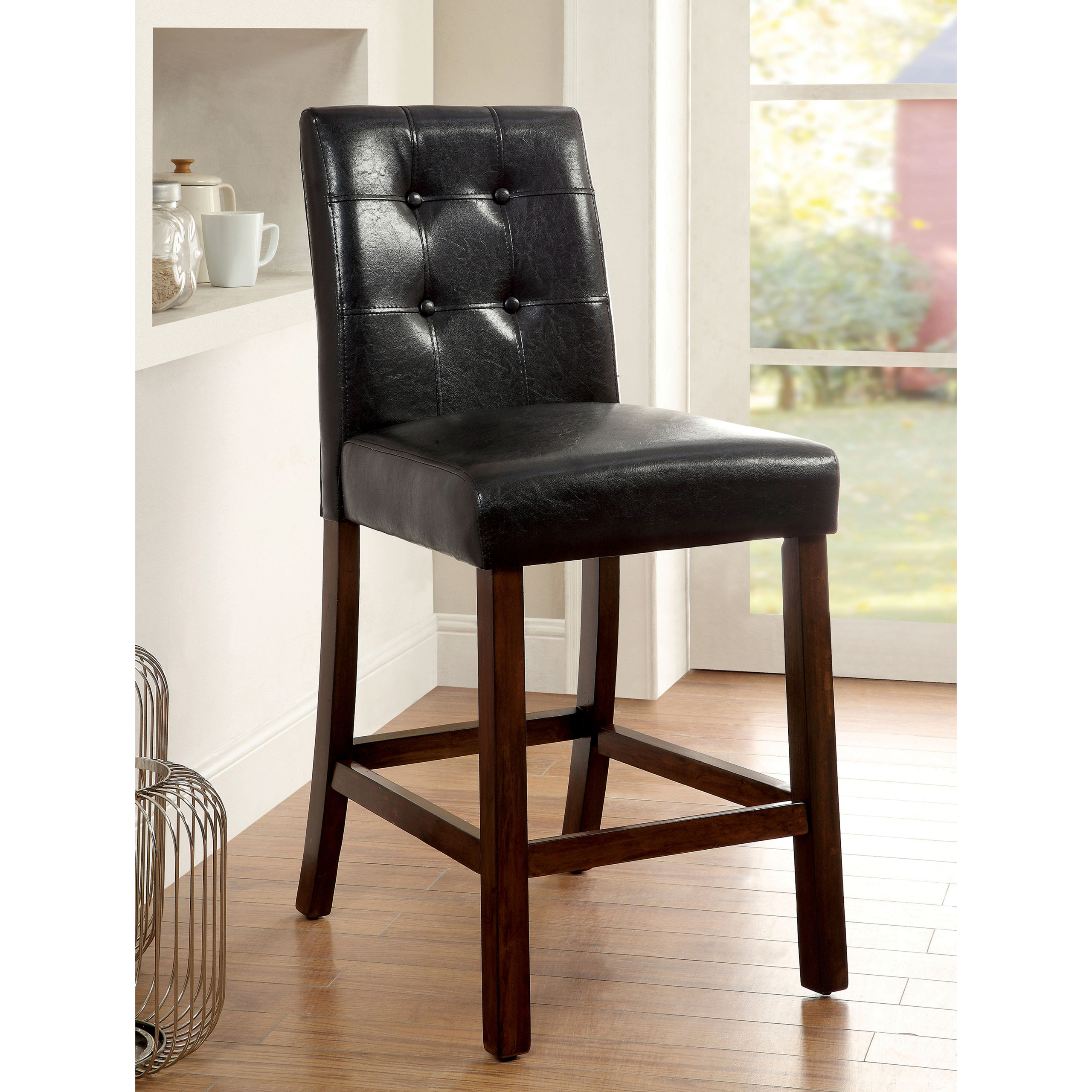 counter height leather dining chairs