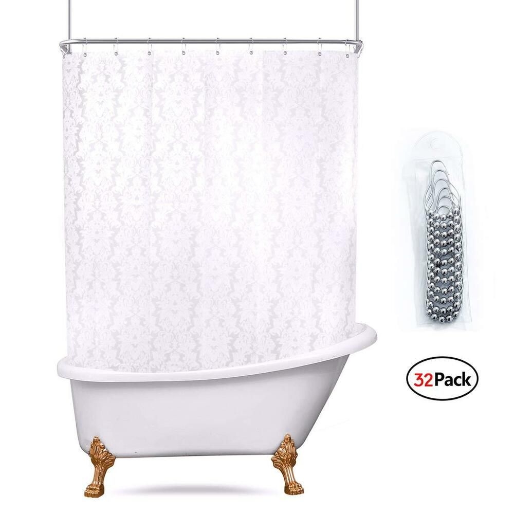 Clawfoot Tub Shower Liner Frost Heavy Duty 10 Gauge 180x72 Mildew