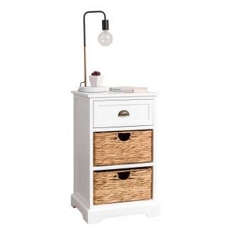 White Cabinet with 2 Basket Drawers from Storage Box