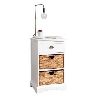 White Cabinet with 2 Basket Drawers from Storage Box