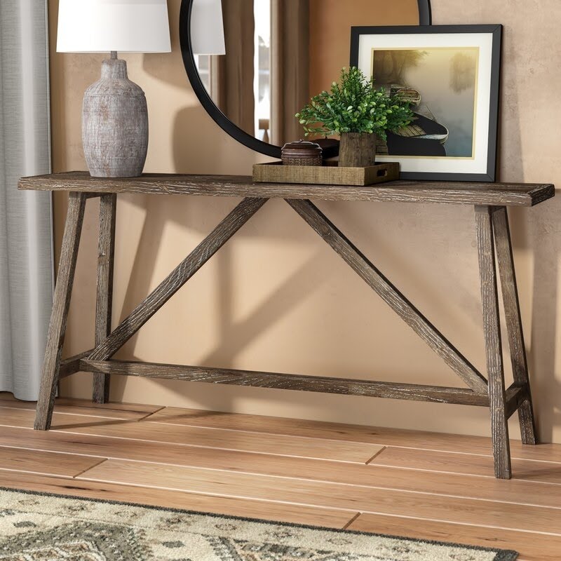 Extra Long Console Table Visualhunt, What Size Mirror For 60 Inch Console Table