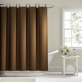 Winnifred Waffle Weave Textured Fabric Single Shower Curtain