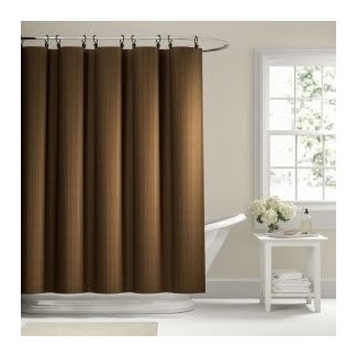 Winnifred Waffle Weave Textured Fabric Single Shower Curtain