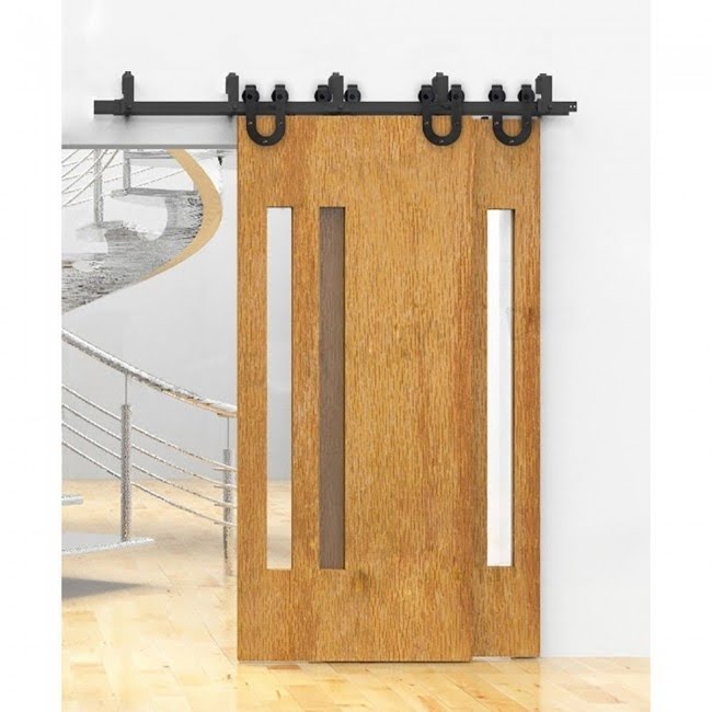 WinSoon 5-16FT Bypass Sliding Barn Door Hardware Double ...
