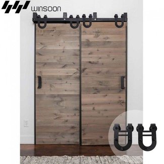 WinSoon 5-16FT Bypass Sliding Barn Door Hardware Double ...