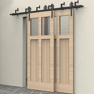 WinSoon 5-16FT Bypass Sliding Barn Door Hardware Double ...