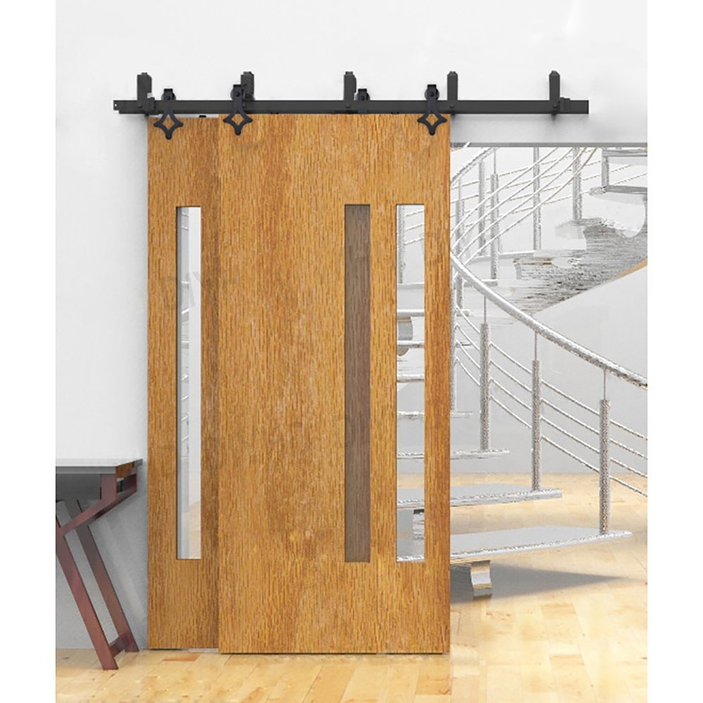 WinSoon 5-16FT Bypass Sliding Barn Door Hardware Double ...