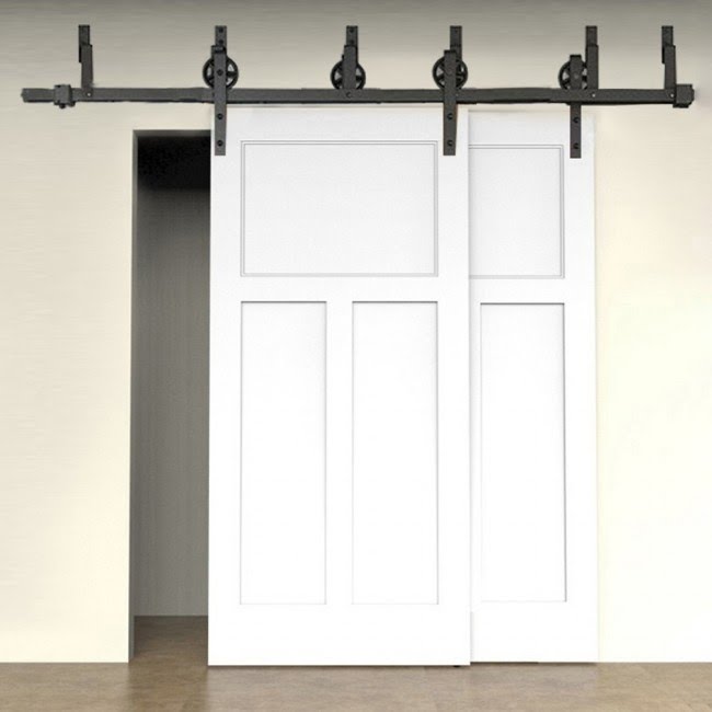 WinSoon 5-16FT Bypass Sliding Barn Door Hardware Double ...