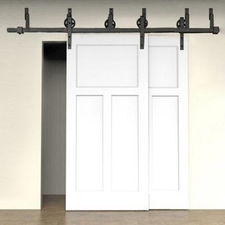 WinSoon 5-16FT Bypass Sliding Barn Door Hardware Double ...