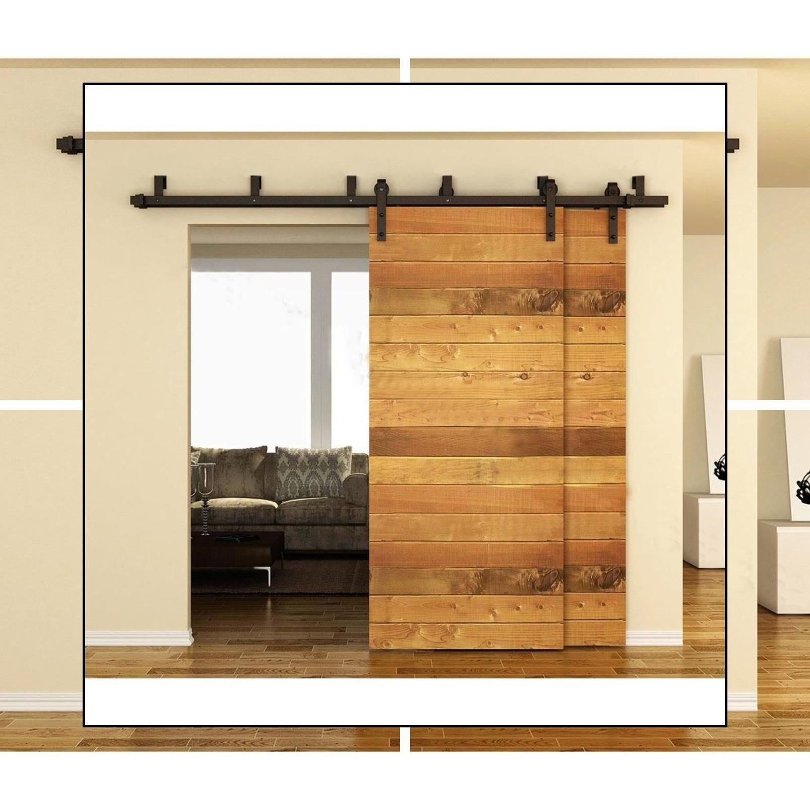WinSoon 5-16FT Sliding Bypass Barn Door Hardware Double ...