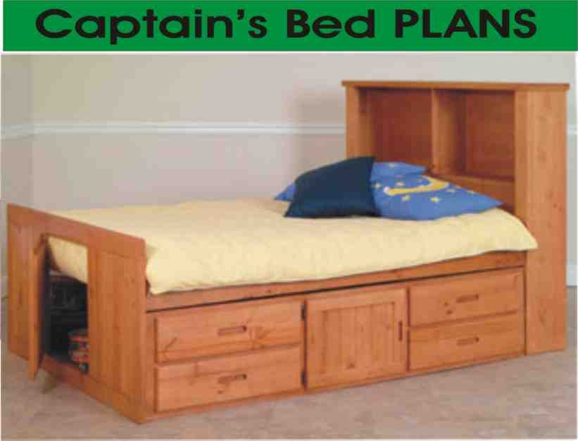 Queen Size Captains Bed Visualhunt, Bookcase Platform Bed Plans