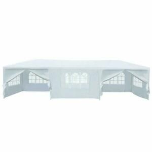 Yaheetech Large Heavy Duty Party Tent 10x30ft for Outdoor Wedding Event Dancing Party Gazebo Canopy with 8 Pcs Removable Side-Walls & 2 Zip Door White