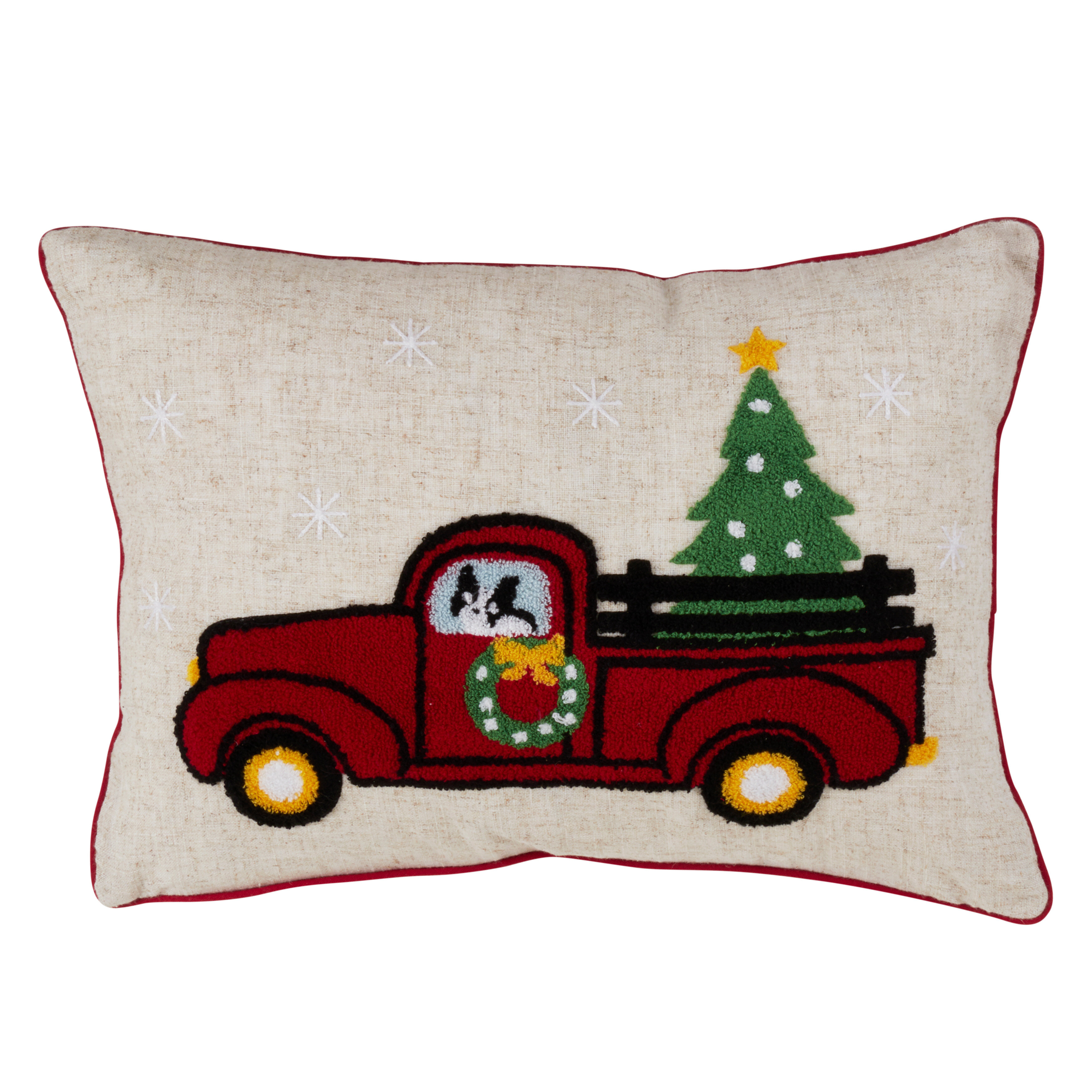 Zev Truck Design Christmas Lumbar Pillow