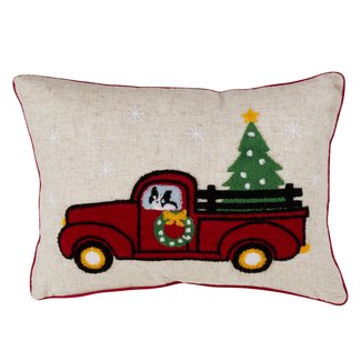 Zev Truck Design Christmas Lumbar Pillow