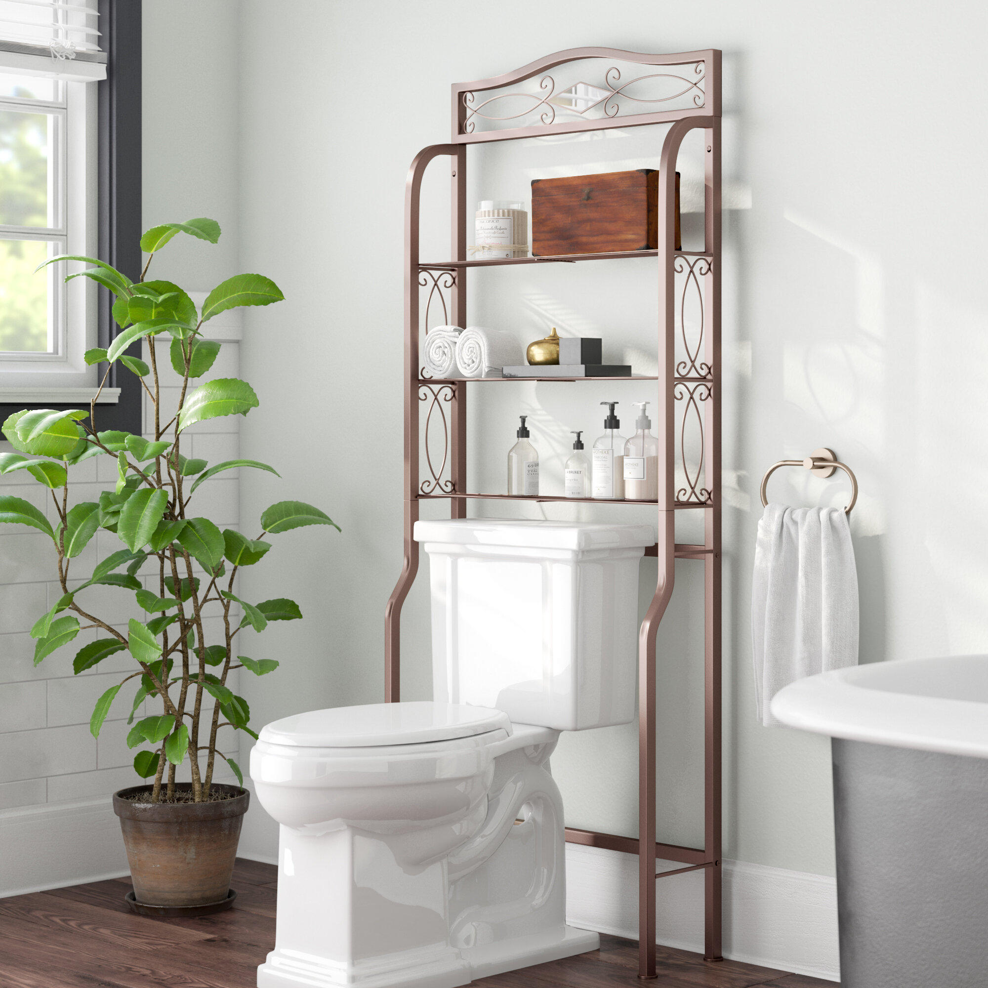 Zula Space saver 27.25" W x 66.5" H Over the Toilet Storage
