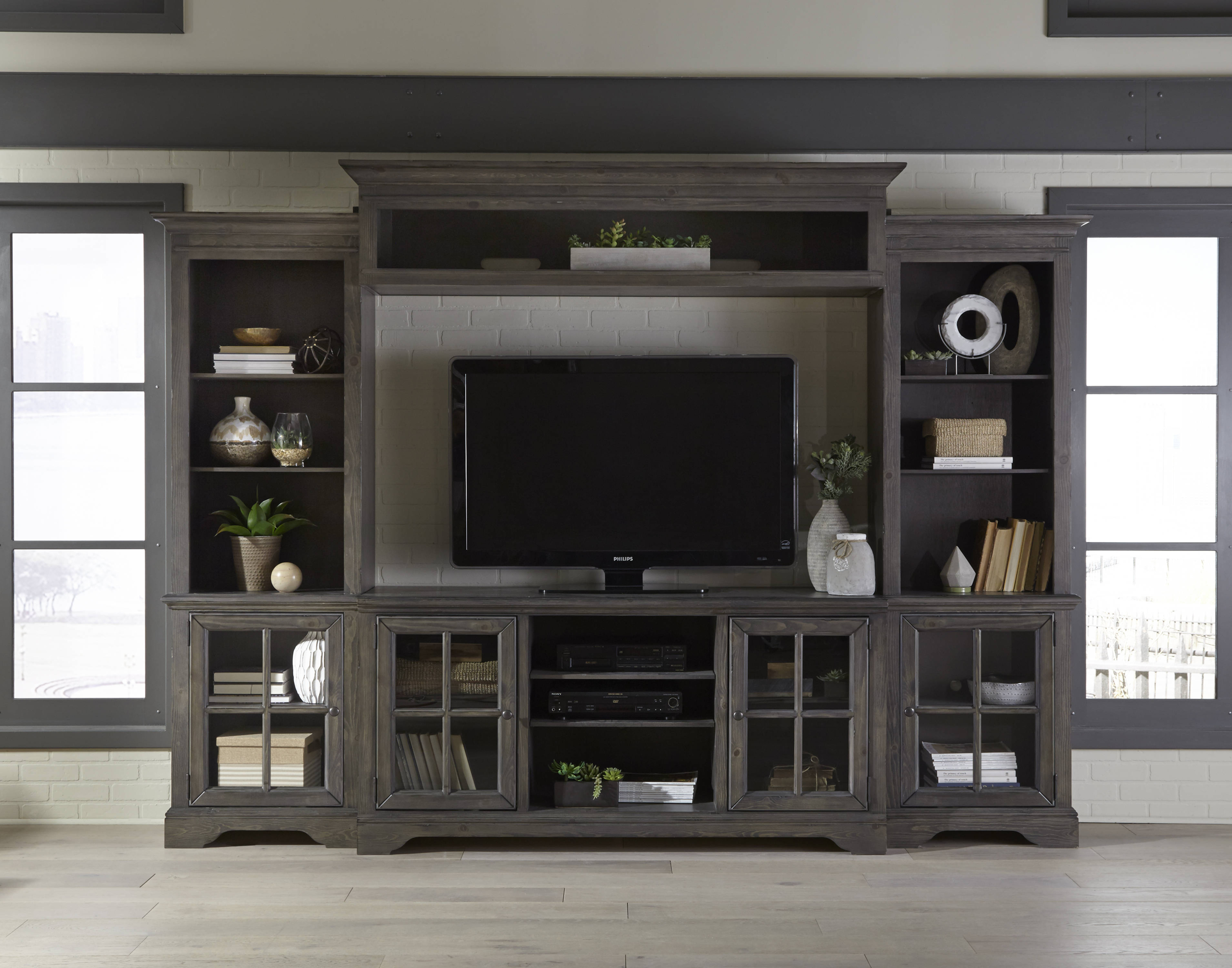 living room entertainment center tv stand Idea E1 black modern wall unit 