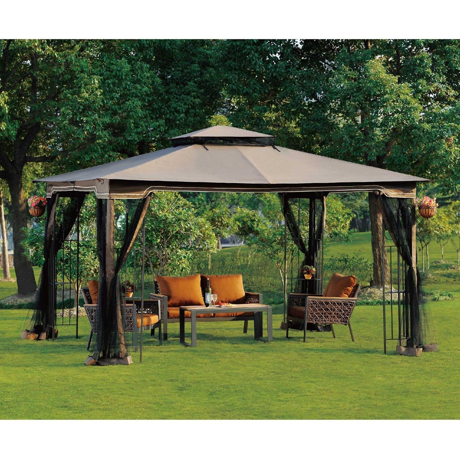 Gazebo with on sale mosquito netting