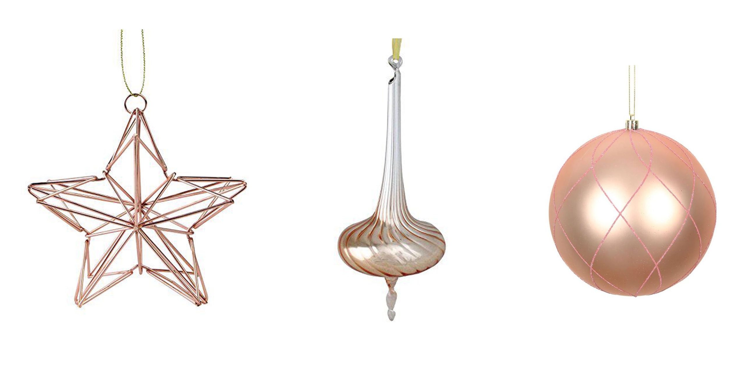 13 Rose Gold Christmas Ornaments - Best Rose Gold Decor