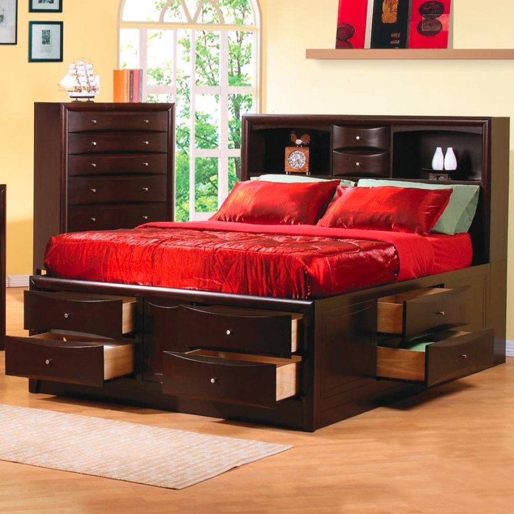 Bed With Drawers Underneath Visualhunt, King Bed With Storage Underneath