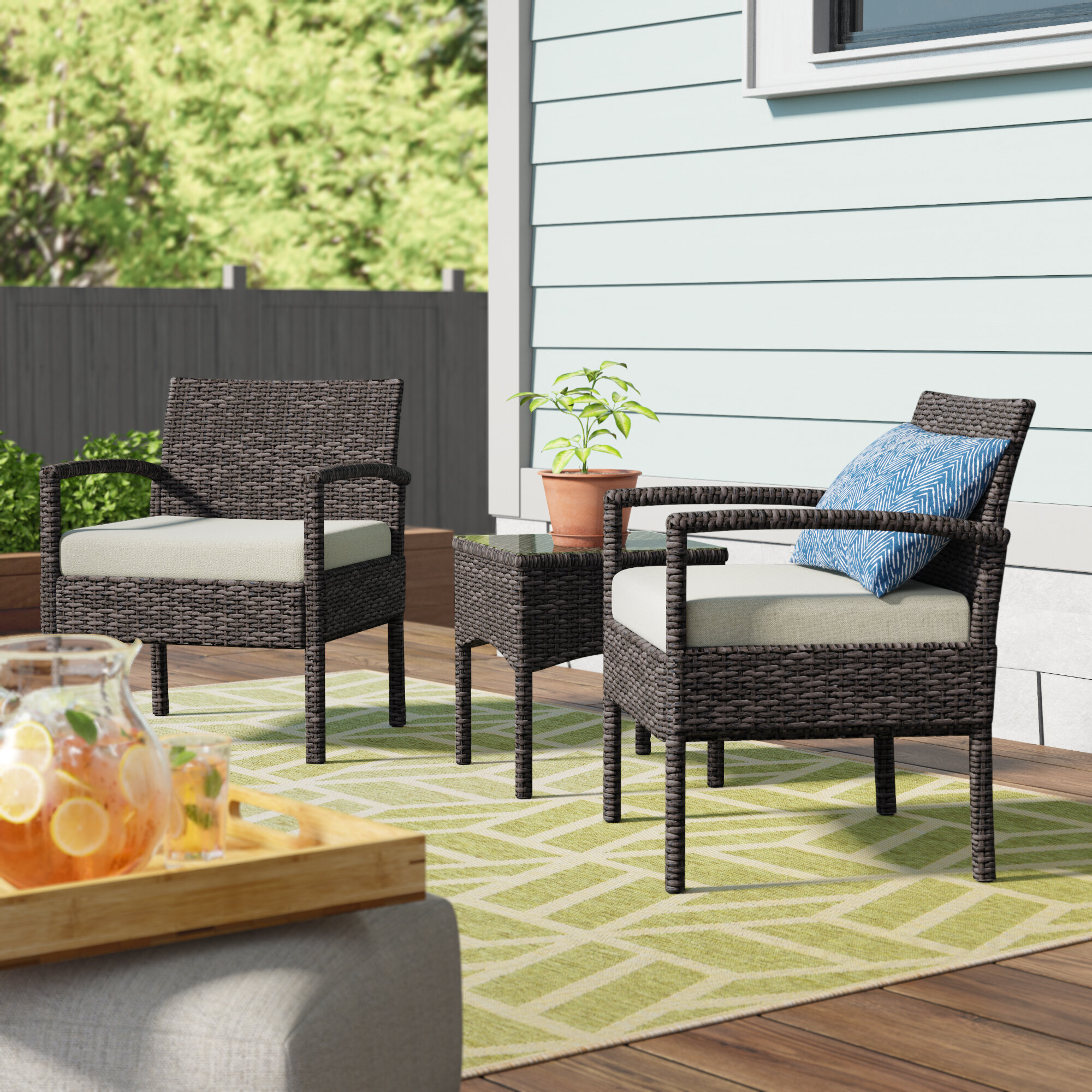 3 Piece Wicker Patio Set You Ll Love In 2021 Visualhunt