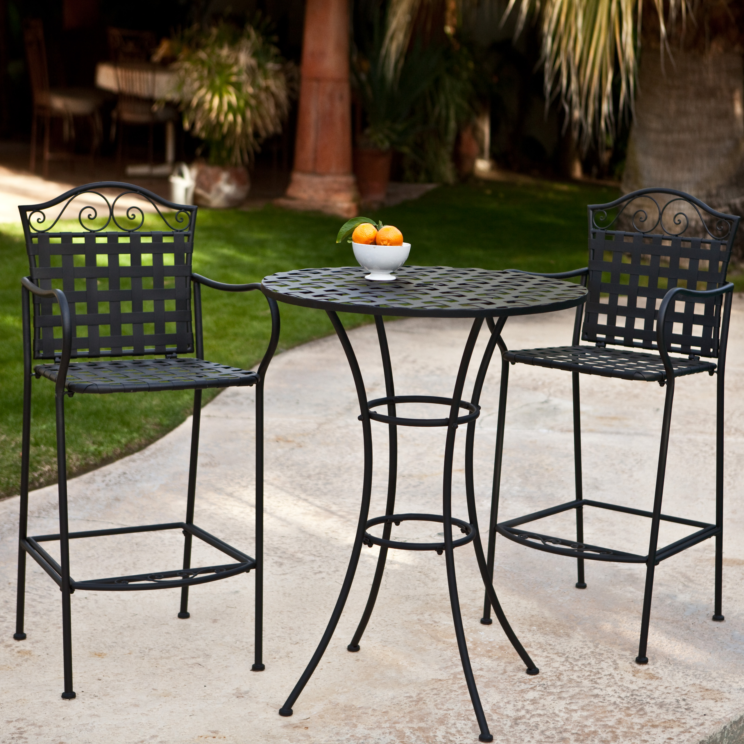 outdoor tall bistro chairs